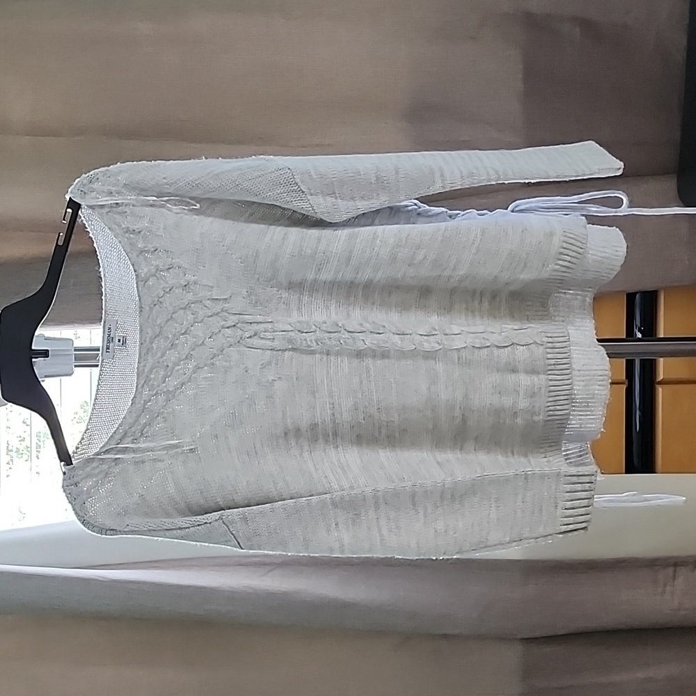 Freshman 1996 Gray Lace Up Sweater sz M
